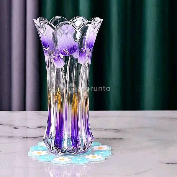 Floral Essence / Classic Decorative Glass Flower Vase 8″