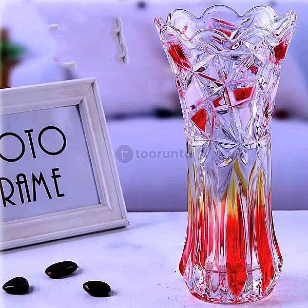 Floral Essence / Classic Decorative Glass Flower Vase 12″