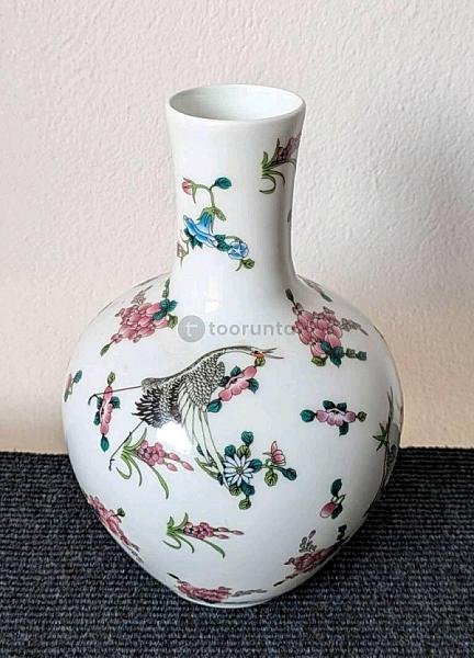 Floral Essence / Ceramic Vase 10″ | Crane | 1 Pc