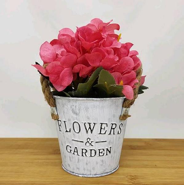 Artificial Flower Tin Pot (Fld-3)