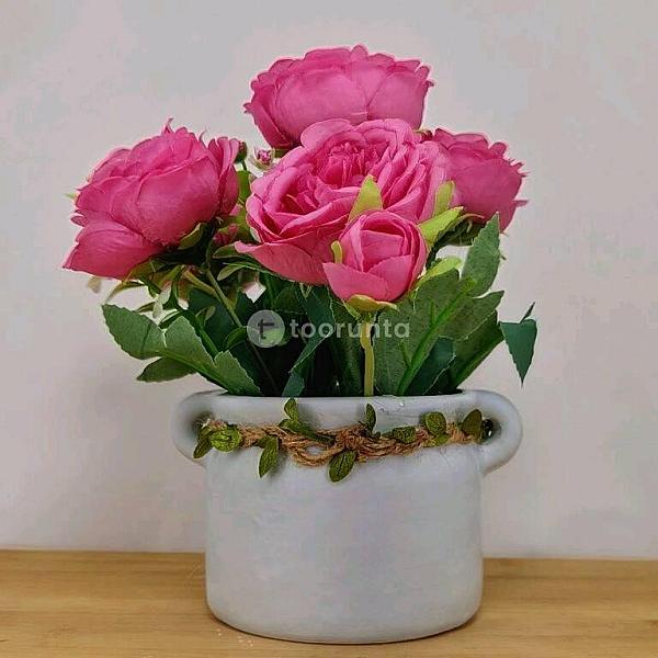 Artificial Flower Ceramic Pot (Pc280)