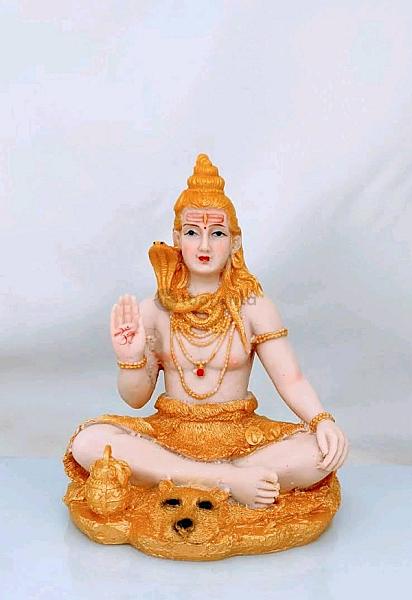 Mahadev Statue (Golden, 8.5″ X 6.5″ X 5.5″)