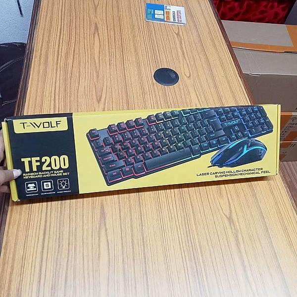 Tf 200 Rainbow Backlit Game Keyboard And Mouse Set