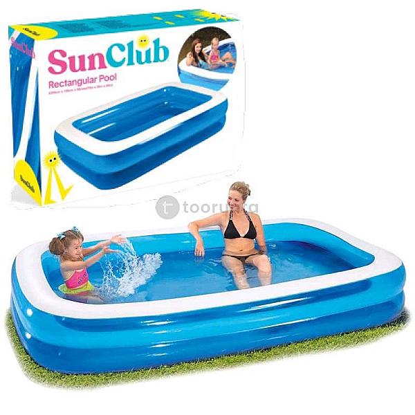 Sun Club Blue Rectangular Family Pool – Pump Included